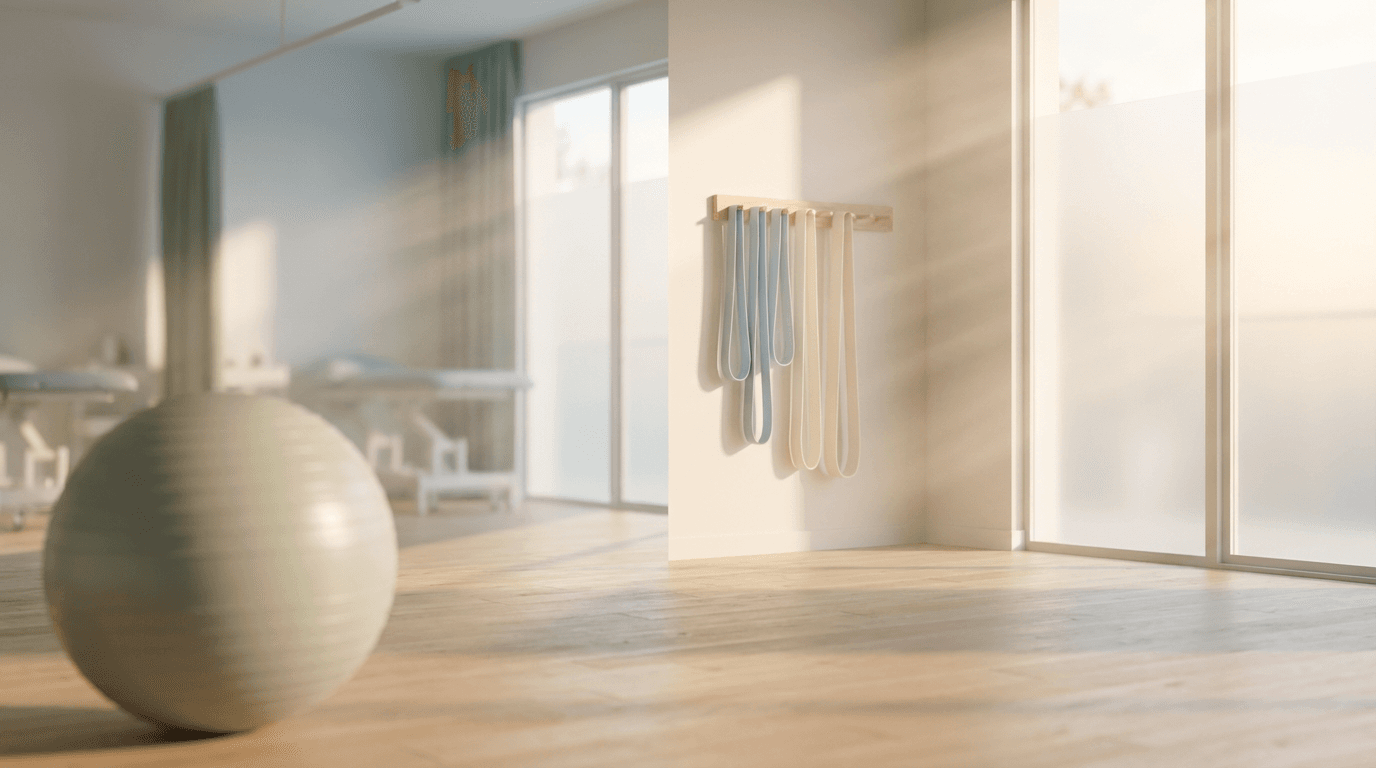 Person stretching in physio clinic